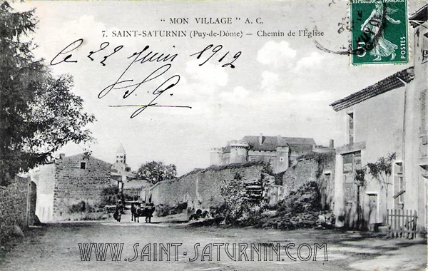 La rue de la Chantelle à Saint-Saturnin autrefois