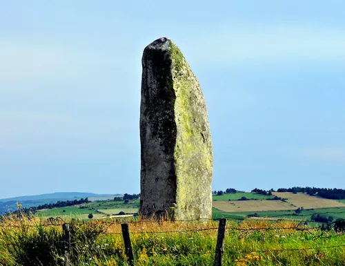 Le menhir de Pierre Longue, monolithe de granit