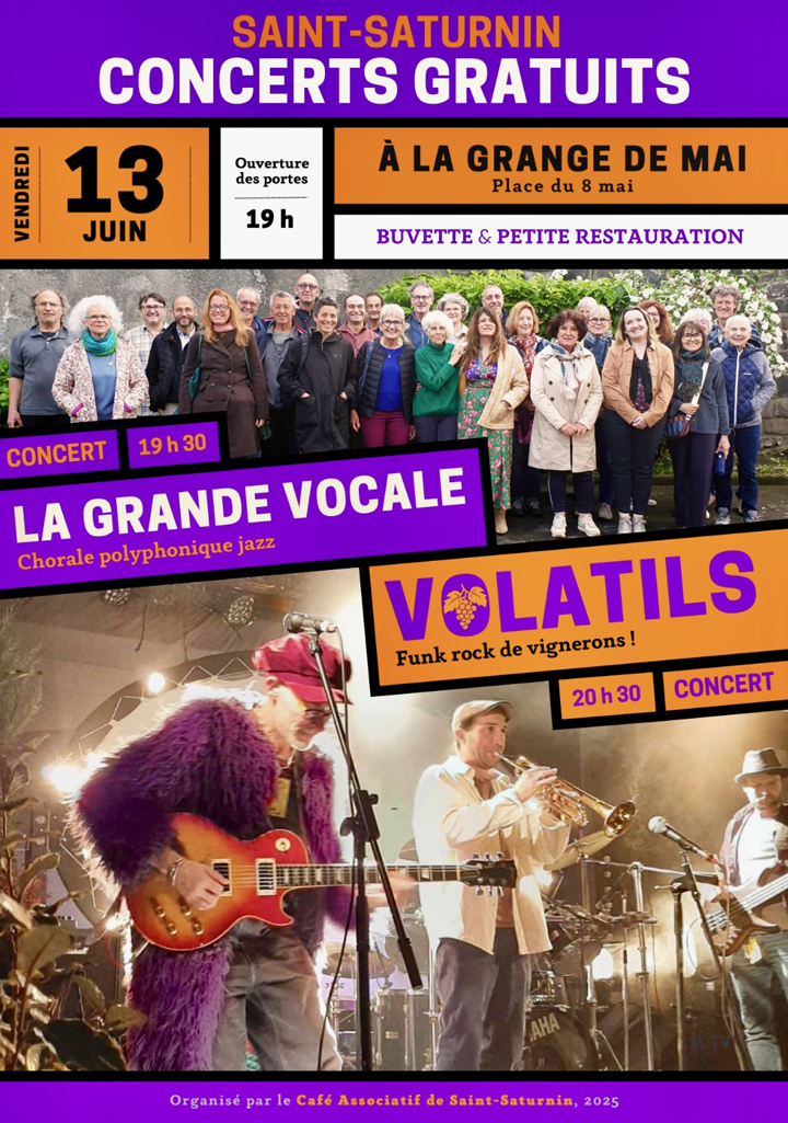 CONCERT LA GRANDE VOCALE SAINT SATURNIN 63450