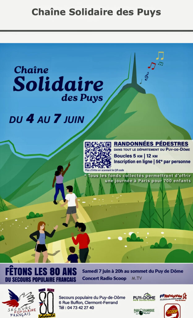 Chaîne Solidaire des Puys 63 : Présentation