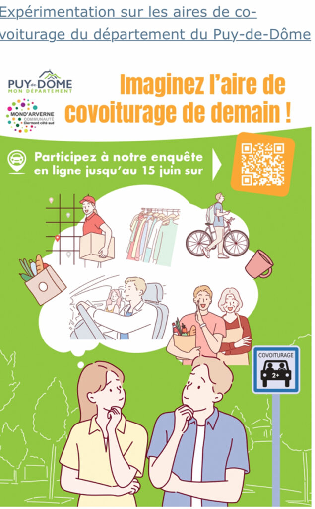 Imaginer l’aire de covoiturage de demain dans le Puy-de-Dôme (63)