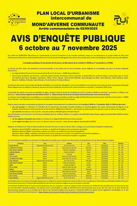 Le Plan Local d’Urbanisme intercommunal (PLUi)