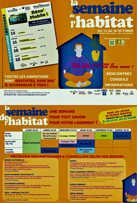 LA SEMAINE DE L’HABITAT VIC LE CONTE 63