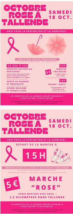 OCTOBRE ROSE A TALLENDE 63450