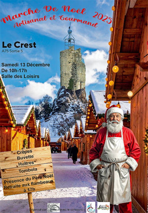 Le Marché de Noël 2025 du village de Le Crest (Puy‑de‑Dôme, 63)