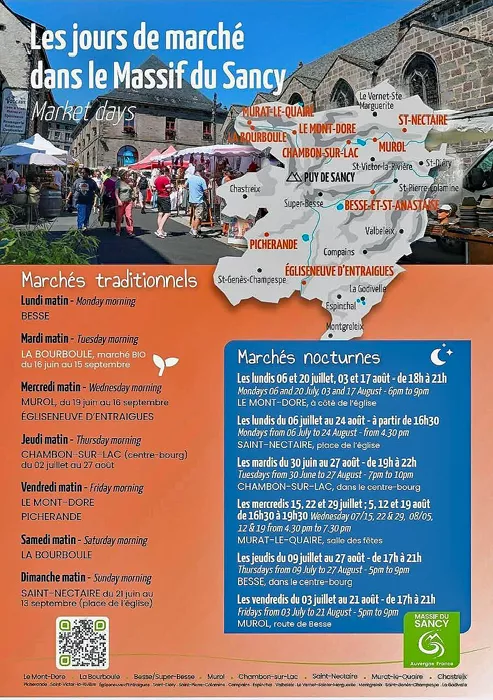 LES JOURS DE MARCHE DANS LE SANCY