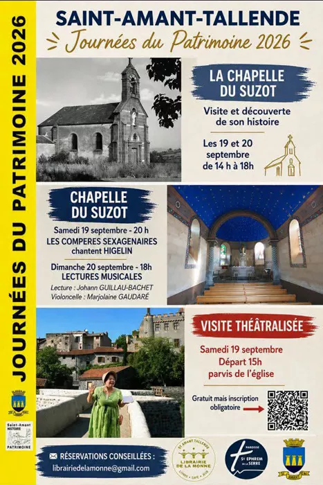 SAINT AMANT TALLENDE JOURNEE DU PATRIMOINE 2026