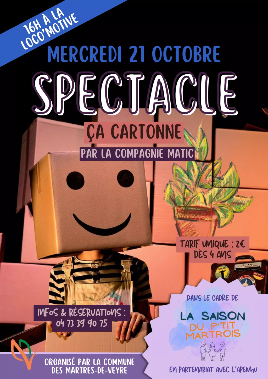 Spectacle jeune public : ça cartonne – Les Martres-de-Veyre